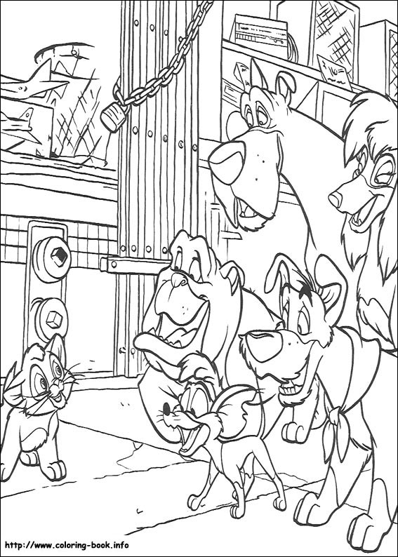 oliver and company coloring picture coloring company