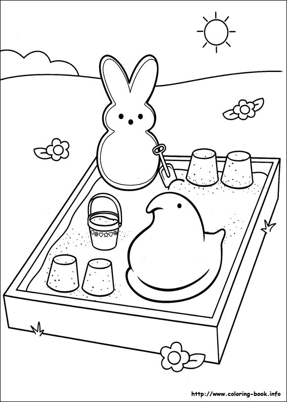 Marshmallow Peeps coloring picture