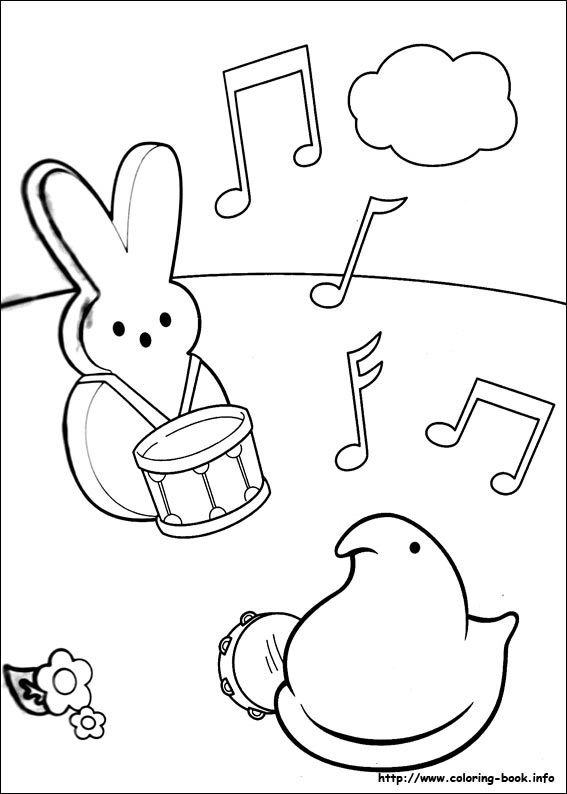 Marshmallow Peeps coloring picture