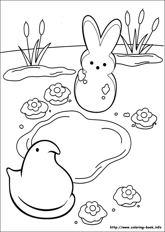 Marshmallow Peeps coloring picture