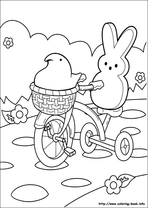 Marshmallow Peeps coloring picture