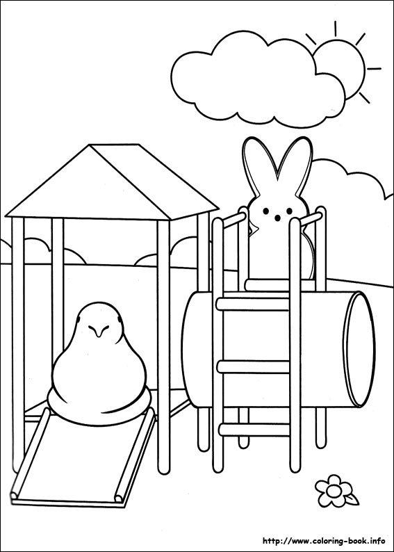 Marshmallow Peeps coloring picture