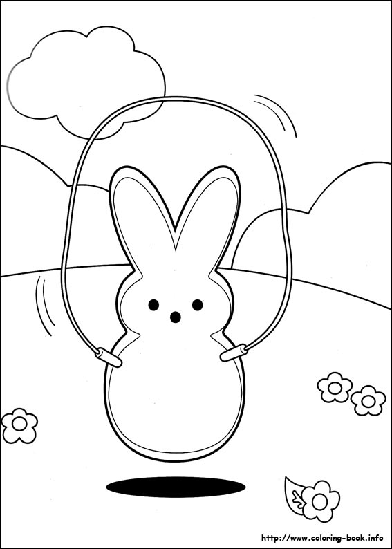 Marshmallow Peeps coloring picture