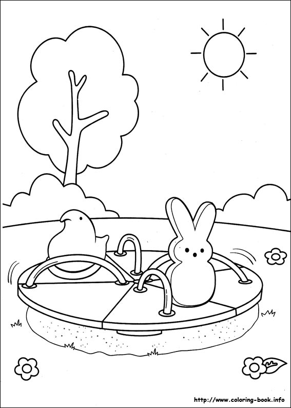 Marshmallow Peeps coloring picture