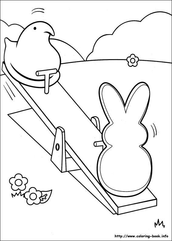 Marshmallow Peeps coloring picture