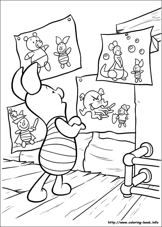 Piglet coloring picture