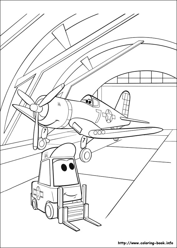 Planes coloring picture