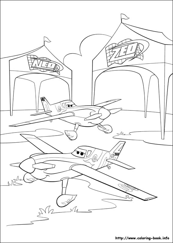 Planes coloring picture