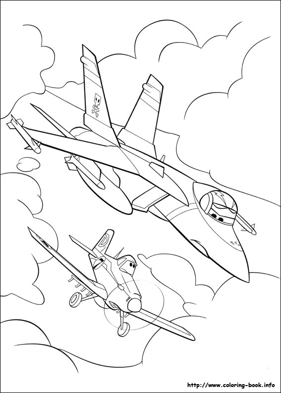 Planes coloring picture