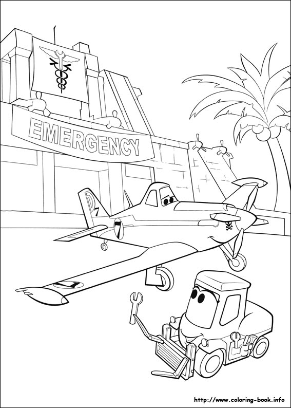 Planes coloring picture
