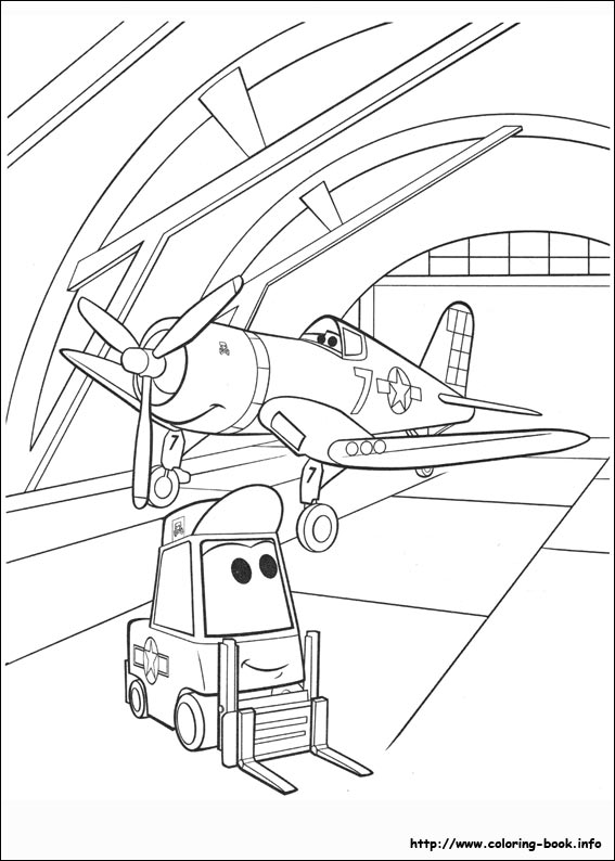 Planes coloring picture