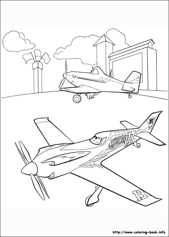 Planes coloring picture