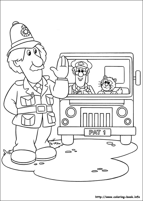 Postman Pat coloring picture