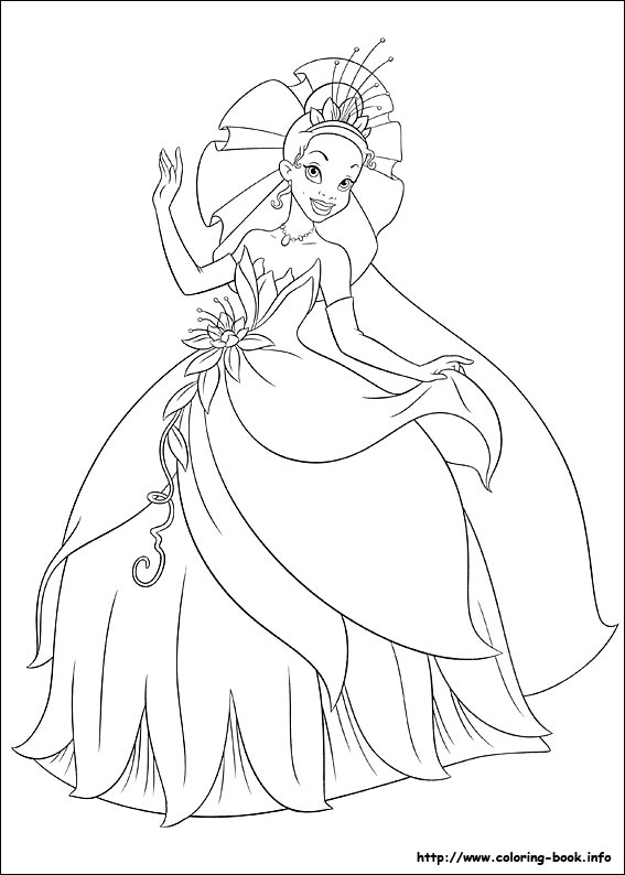 The Princess and the Frog coloring picture