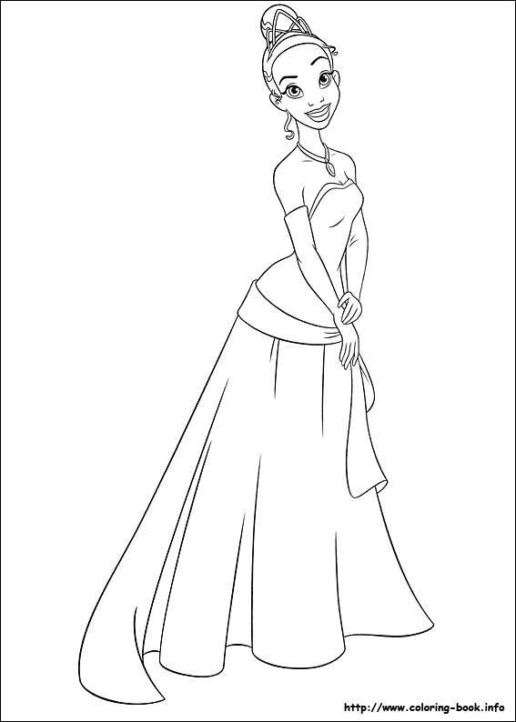 The Princess and the Frog coloring picture