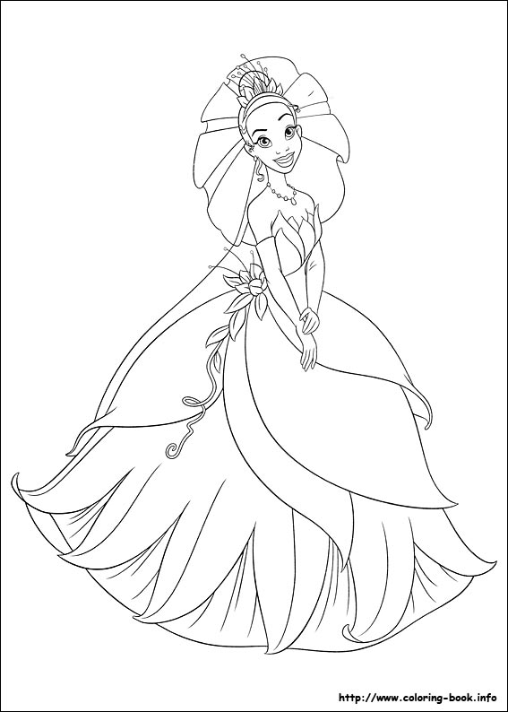 The Princess and the Frog coloring picture