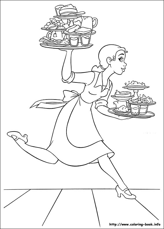 The Princess and the Frog coloring picture