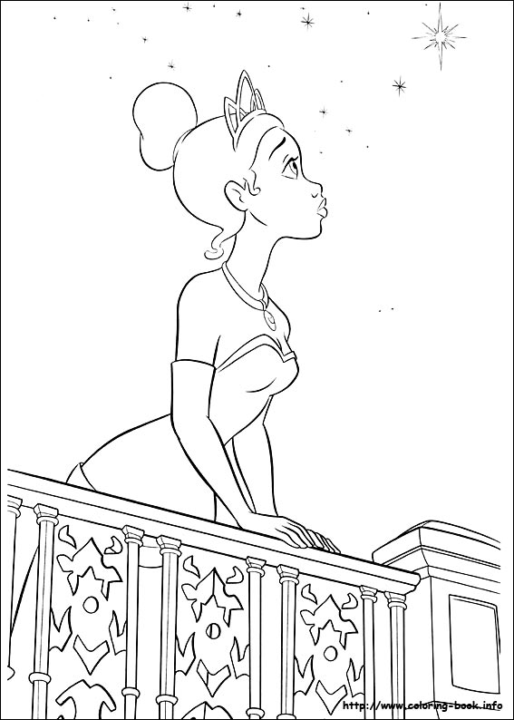 The Princess and the Frog coloring picture