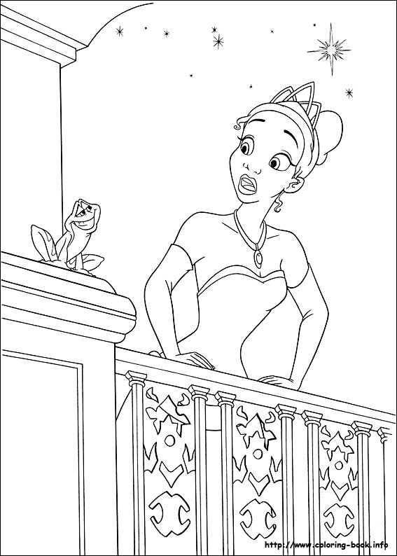 The Princess and the Frog coloring picture