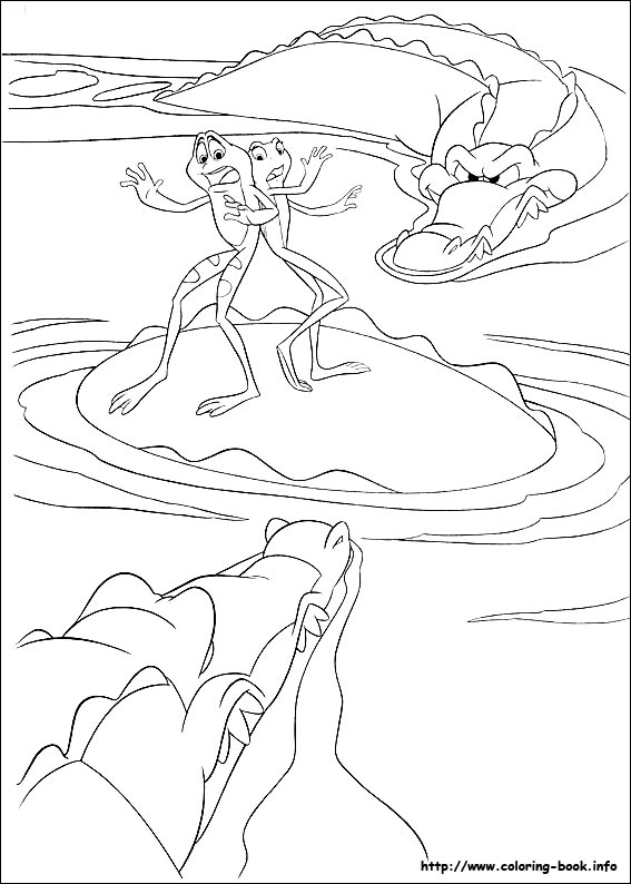 The Princess and the Frog coloring picture