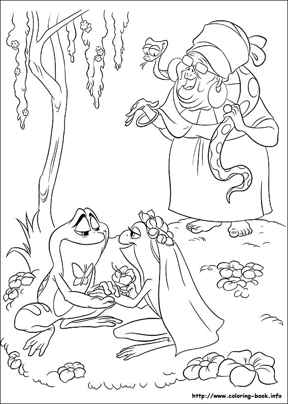 The Princess and the Frog coloring picture