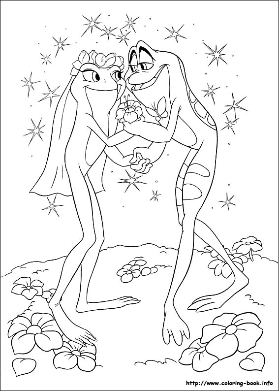 The Princess and the Frog coloring picture