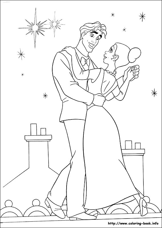 The Princess and the Frog coloring picture