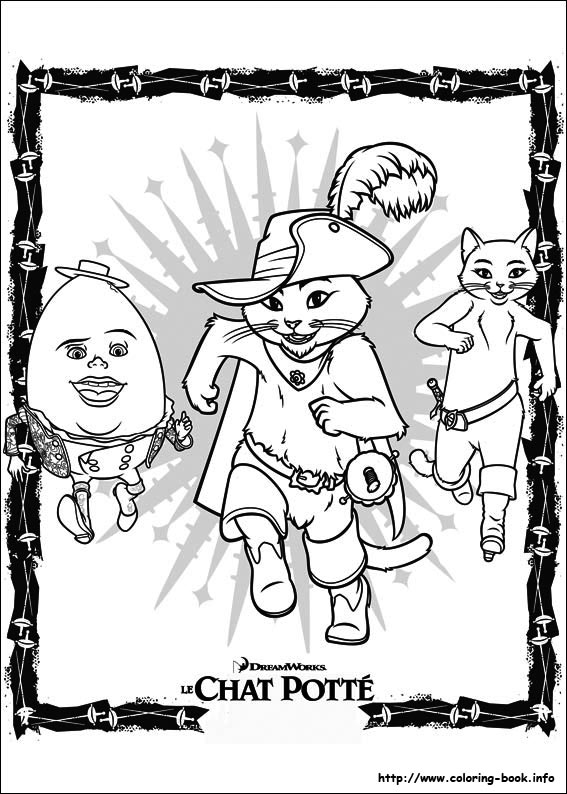 Puss in Boots coloring picture