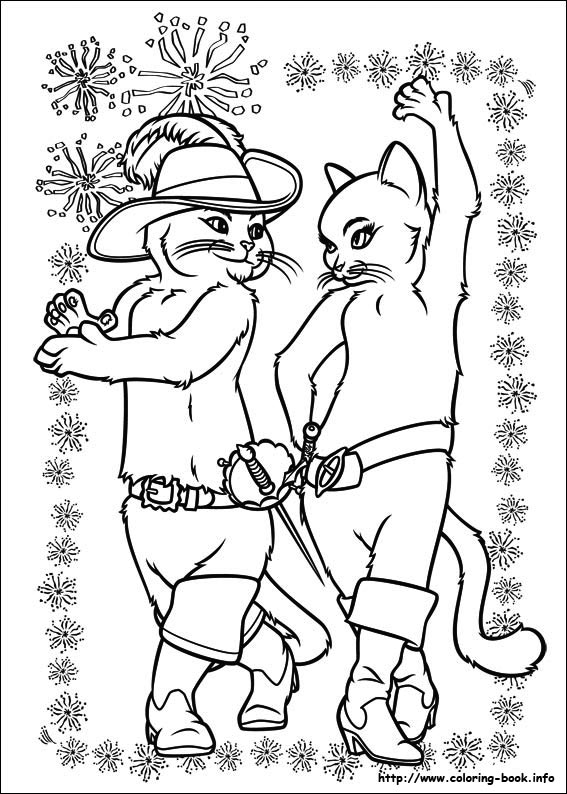 Puss in Boots coloring picture