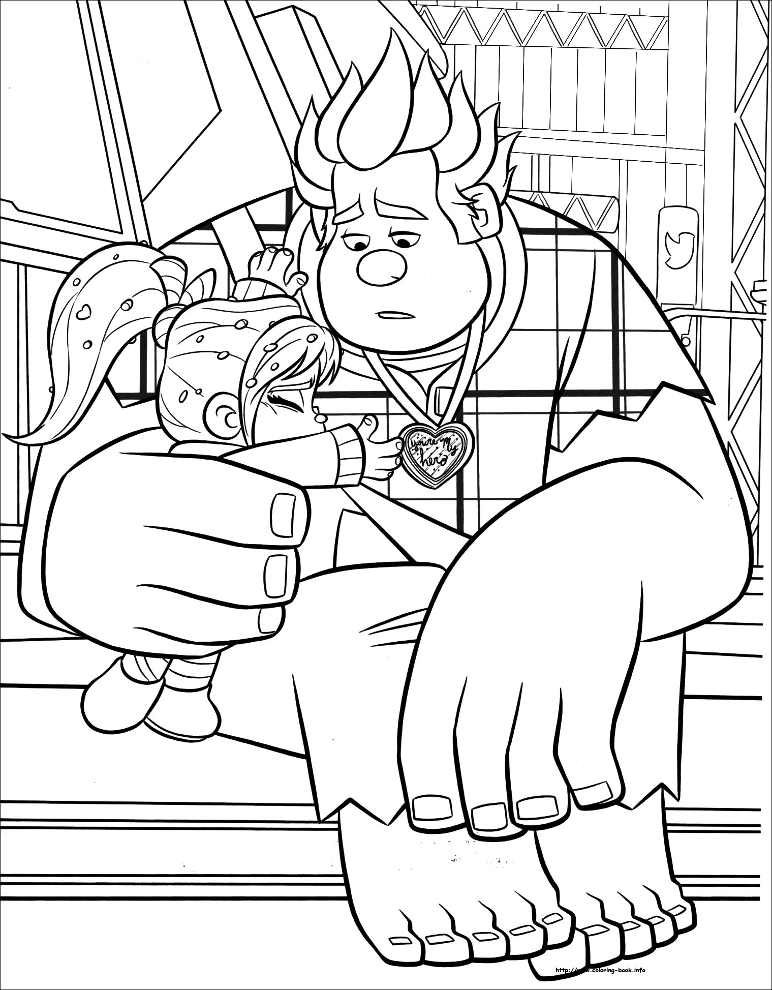 Ralph breaks the Internet coloring picture