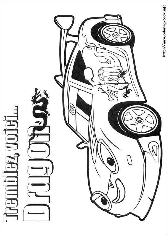 Roary the racing car coloring picture