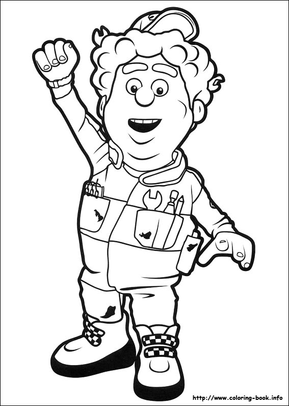 Roary the racing car coloring picture