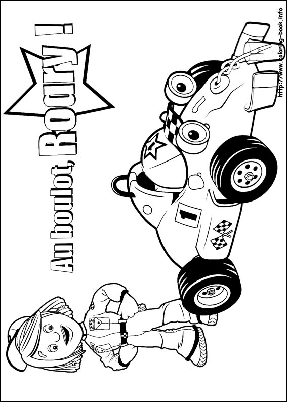 Roary the racing car coloring picture