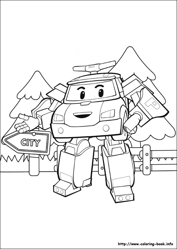 Robocar Poli coloring picture