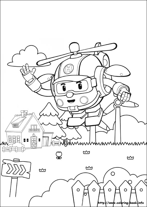 Robocar Poli coloring picture