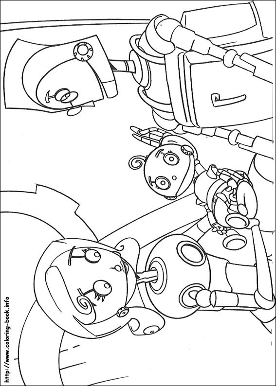 Robots coloring picture