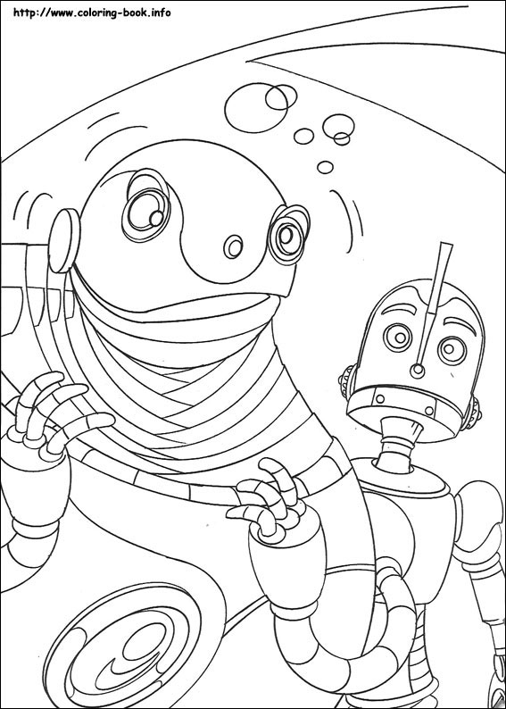 Robots coloring picture