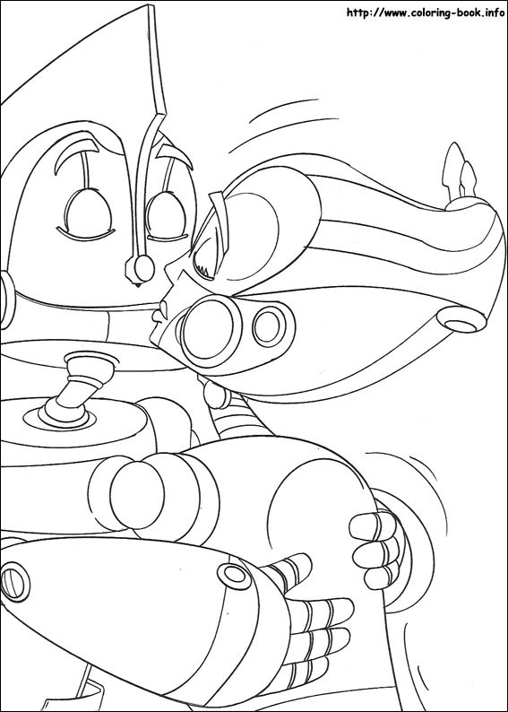 Robots coloring picture