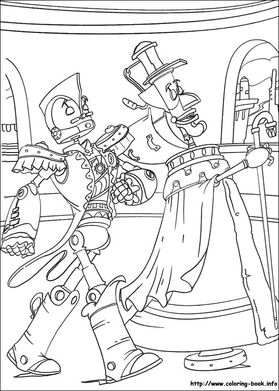 Robots coloring picture