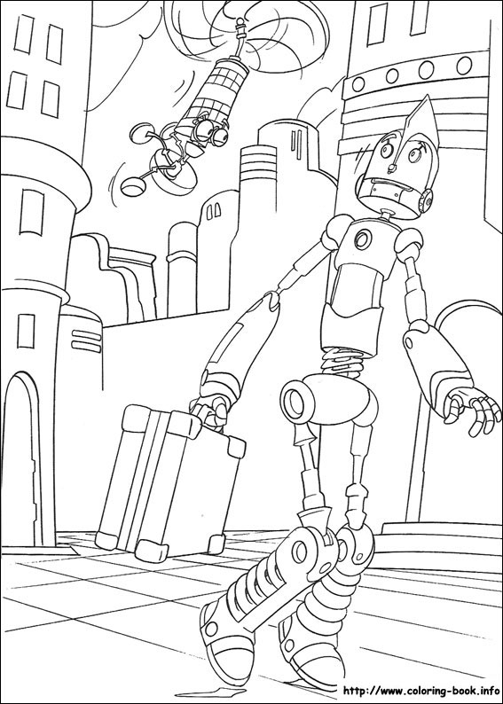 Robots coloring picture