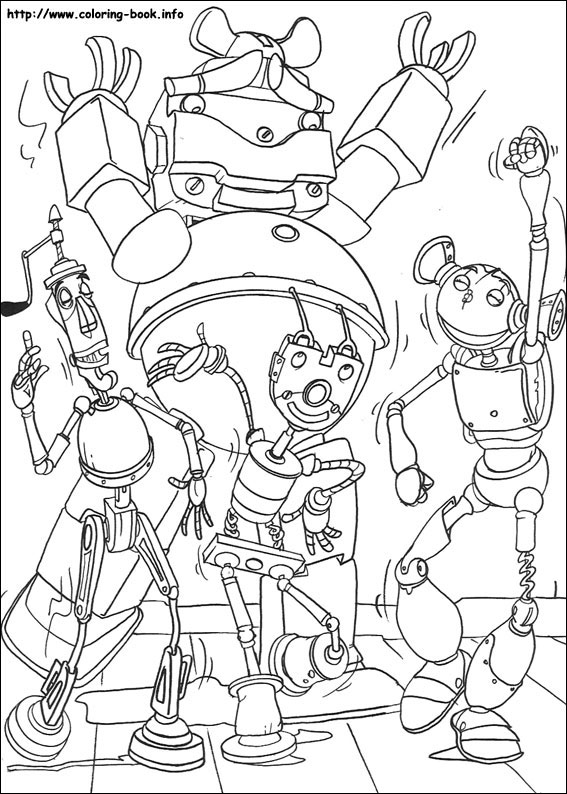 Robots coloring picture