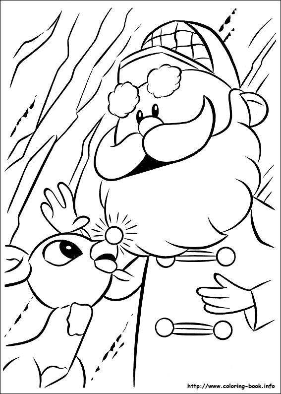 Rudolph the Red-Nosed Reindeer coloring picture