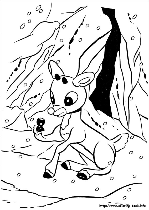 Rudolph the Red-Nosed Reindeer coloring picture