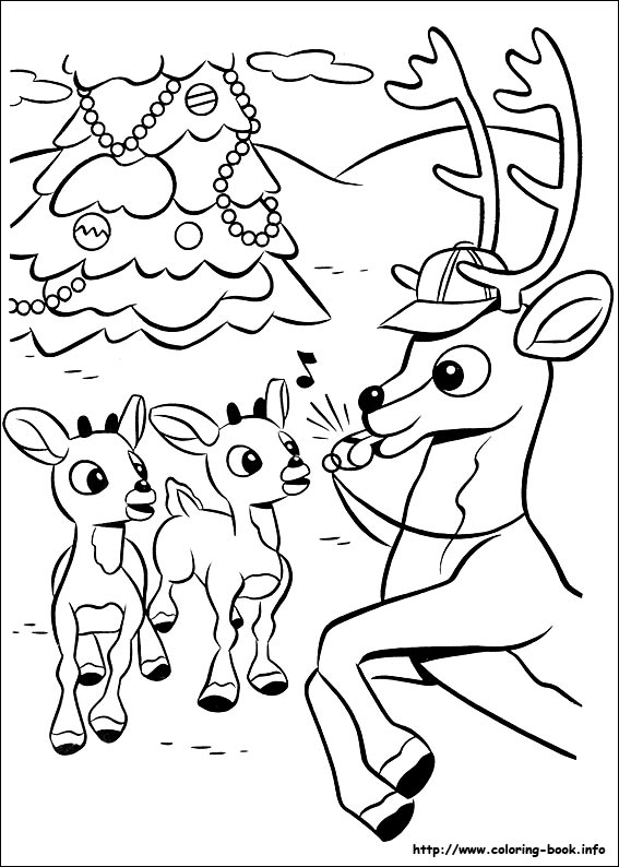 Rudolph the Red-Nosed Reindeer coloring picture