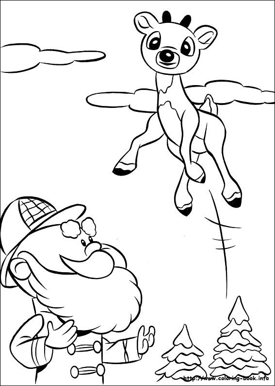 Rudolph the Red-Nosed Reindeer coloring picture