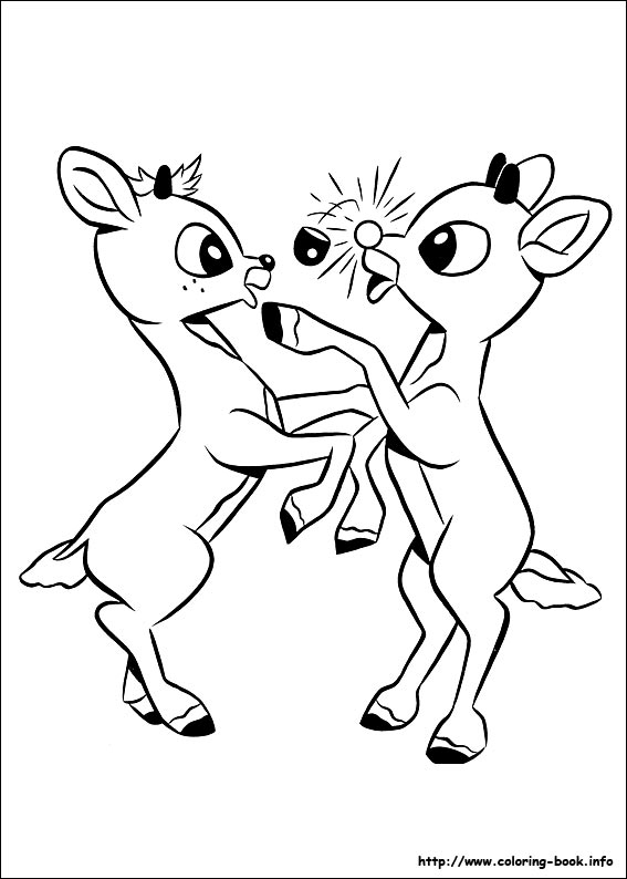 Rudolph the Red-Nosed Reindeer coloring pages on Coloring-Book.info