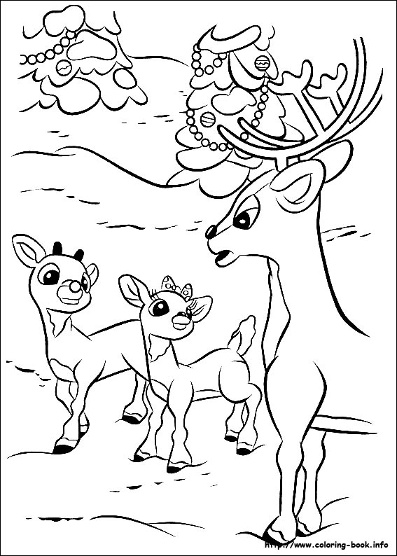 Rudolph the Red-Nosed Reindeer coloring picture