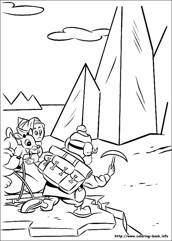 Rudolph the Red-Nosed Reindeer coloring picture