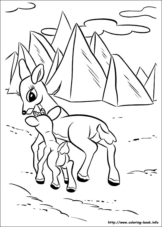 Rudolph the Red-Nosed Reindeer coloring picture