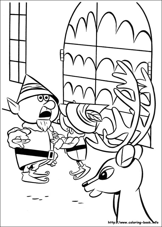 Rudolph the Red-Nosed Reindeer coloring picture